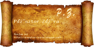 Pásztor Zóra névjegykártya